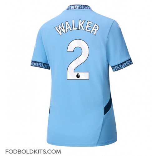 Manchester City Kyle Walker #2 Hjemmebanetrøje Dame 2024-25 Kortærmet